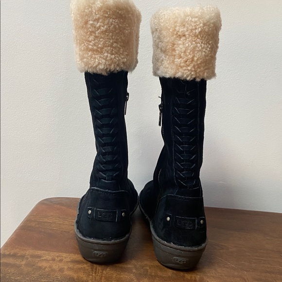 UGG Black and Tan Winter Boots - Picture 5 of 10